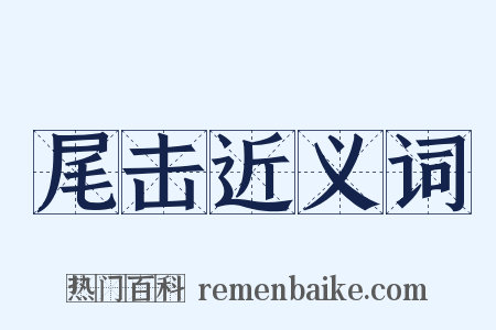 尾击近义词是什么意思的图片